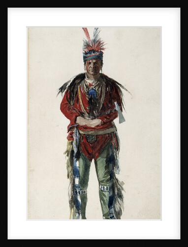 Portrait of an Indian chief of the tribe of Pawnee Ponca by Anonymous