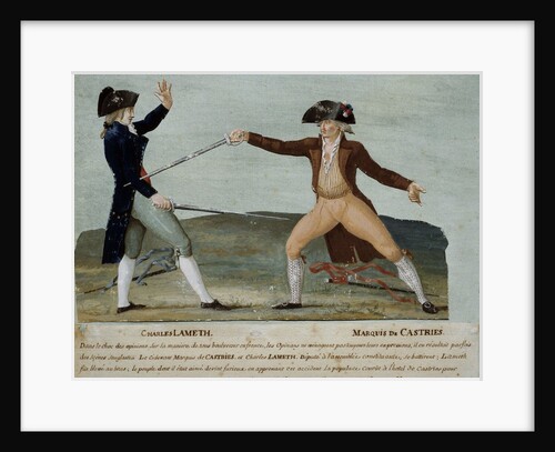 French Revolution : duel between Charles Lameth and the Marquis de Castries by Anonymous