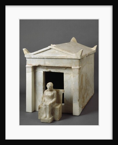 Temple and statue of seated female deity, 470 BC by Anonymous
