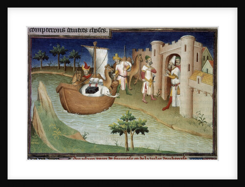 The Polo Brothers arriving at Hormuz from India in a ship loaded by Anonymous