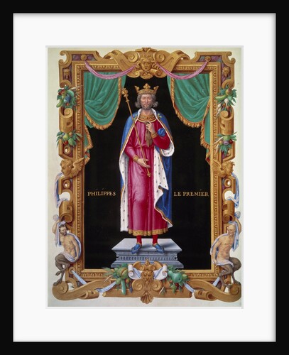 Full-length portrait of King Philip I of France by Jean du Till