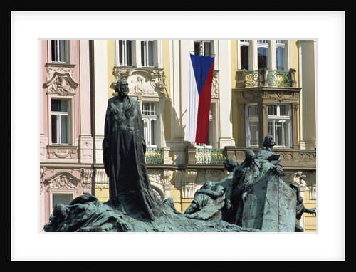 Old Town Square, Jan Hus Statue, Prague, Czech Republic by Anonymous