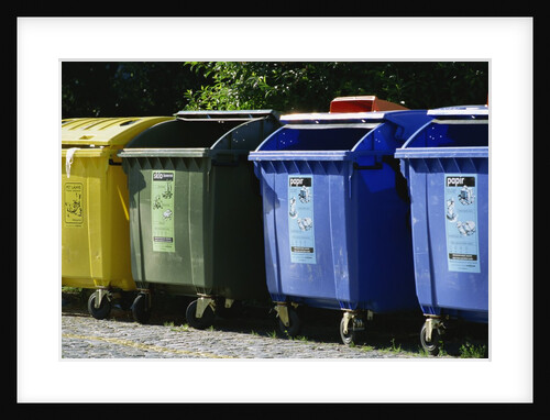 Recycling Rubbish Containers, Cesky Krumlov, Czech Republic by Anonymous