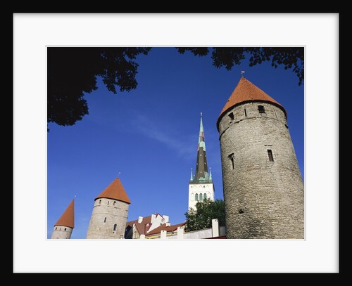 Oleviste Church, Old Town Wall, Old Town, Tallinn, Estonia by Anonymous