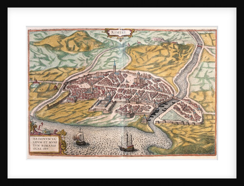 Map of Rimini from Civitates Orbis Terrarum by Anonymous