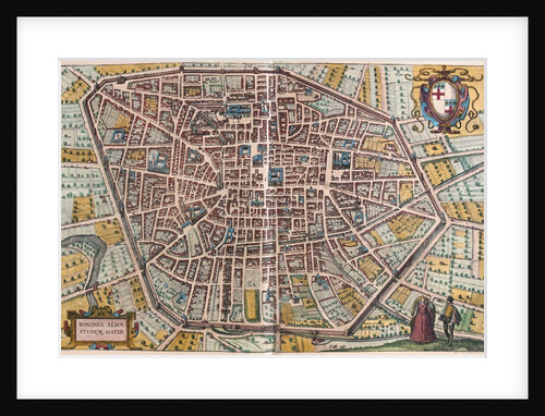Map of Bologna from Civitates Orbis Terrarum by Anonymous