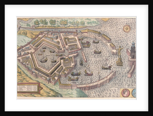Map of Ostia, ancient Rome, from Civitates Orbis Terrarum by Anonymous