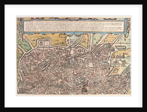Map of Ancient Rome from Civitates Orbis Terrarum by Anonymous