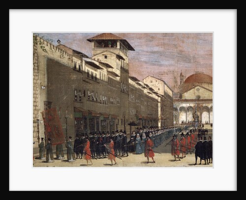 Procession on via de' Servi in Florence by Anonymous
