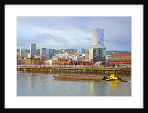 storm over portland and Willamette River, Portland, Oregon by Anonymous