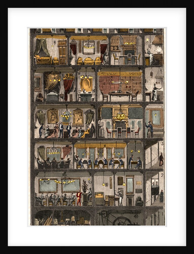 Cross-section of a Parisian house 1885 by Anonymous