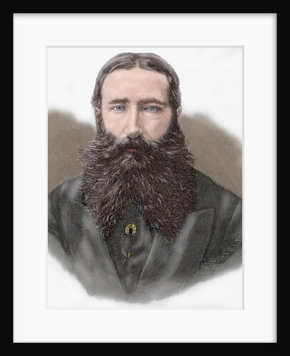 Leopold II of Belgium (1835-1909). Engraving. Colored. by Anonymous