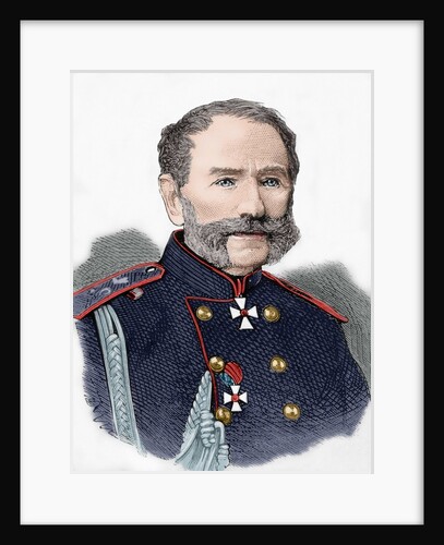 Count of Kotzebue. Engraving. Colored. by Anonymous