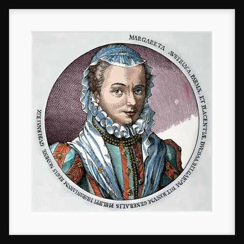 Margaret of Parma (1522-1586). Governor of the Netherlands from 1559-1567 and from 1578-1582. Engrav by Anonymous