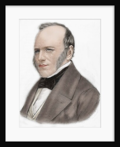 Charles Lyell (1797-1875). Engraving. Colored. by Anonymous