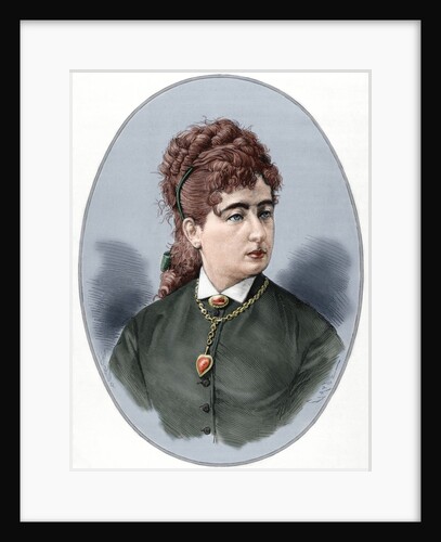 Pauline Lucca (1841-1908). Engraving. Colored. by Anonymous