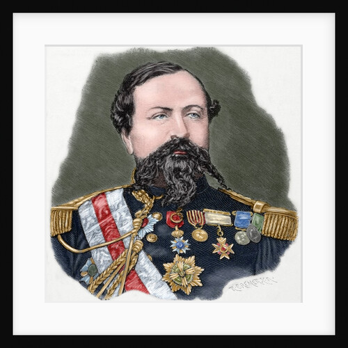 Edmond Le Boeuf (1809-1888). Engraving. Colored. by Anonymous