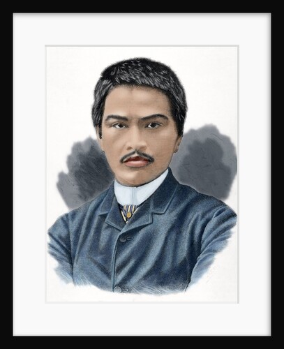 Juan Luna Novicio (1857-1899). Engraving. Colored. by Anonymous