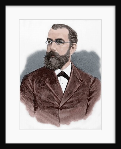 Robert Koch (1843-1910). Engraving. Colored. by Anonymous