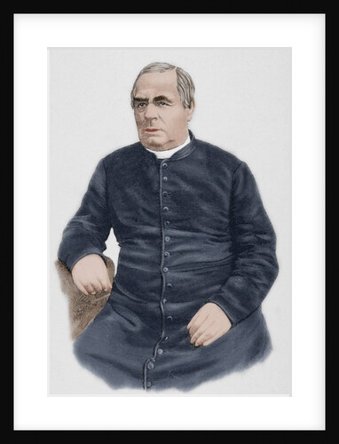 Sebastian Kneipp (1821-1897). Engraving. Colored. by Anonymous
