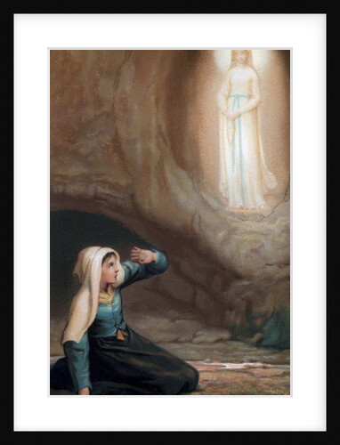Bernadette Soubirous, a 14 year old girl, had visions of the Virgin Mary in 1858 by Anonymous