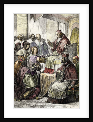 Conversion of Queen Christina of Sweden to catholicism, 1655 by Anonymous