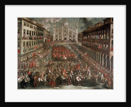 Celebration in Milan for the victory of Prince Eugene of Savoy by Anonymous