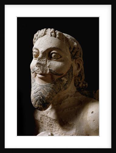 One of the three heads of the monster fighting against Herakles by Anonymous