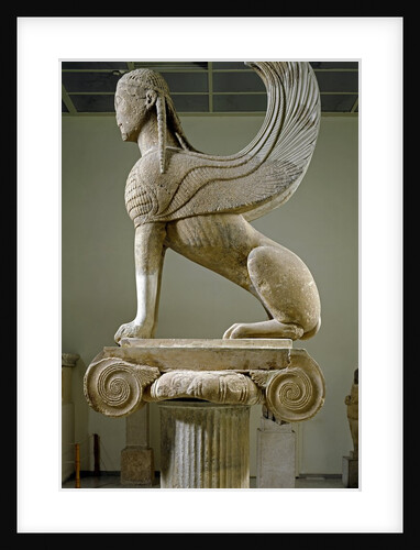 The Naxos Sphinx, Greek marble sculpture by Anonymous