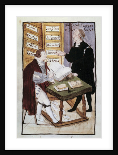 The German financier Jacob Fugger with his accountant Matthaus Schwarz by Anonymous