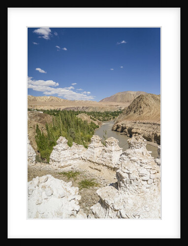 Alchi, stupas along Indus River by Anonymous