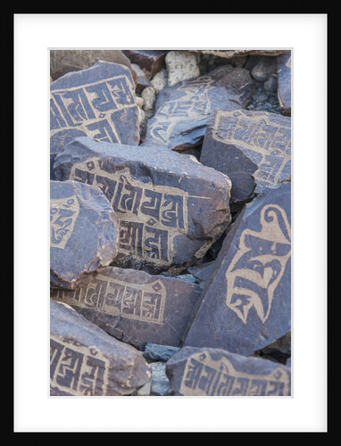 Prayer stones at Hundar Monastery by Anonymous