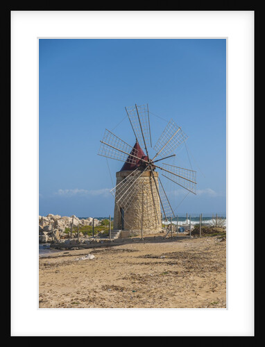 Ancient windmill along the beach north of the city by Anonymous