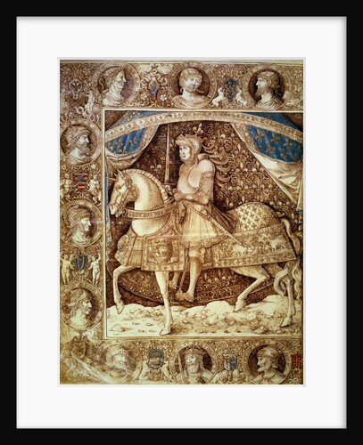 Equestrian Portrait of king Louis XII by Enguerrand de Monstrel