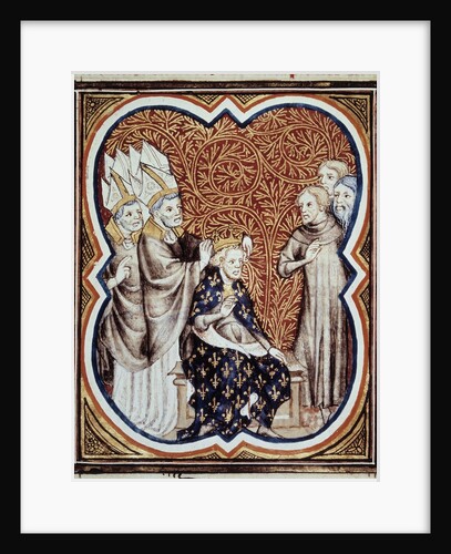 The coronation of King Louis VI the Fat by Jean Fouquet