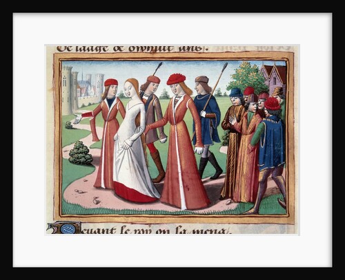 Joan of Arc arriving at Chinon to meet Charles VII - 15th cent. by Anonymous