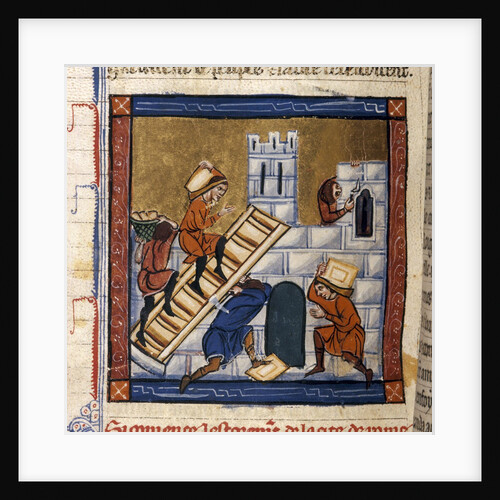 Construction of Rome - miniature 13th cent. by Anonymous