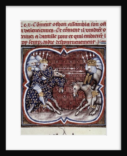 The battle of Bouvines, 1214 by Jean Fouquet