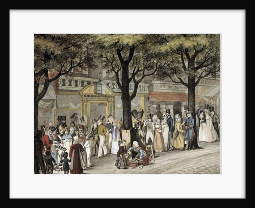 Walk on a boulevard in Paris, 1819 by Bellange