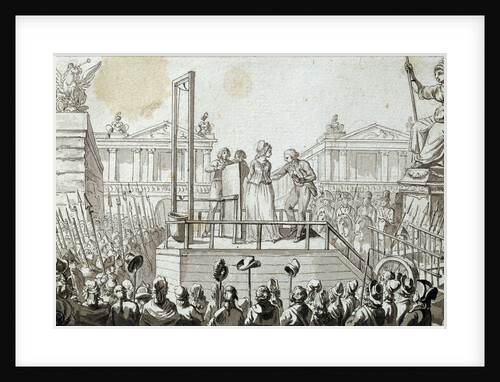 Queen Marie Antoinette to the scaffold, 1793 by Anonymous