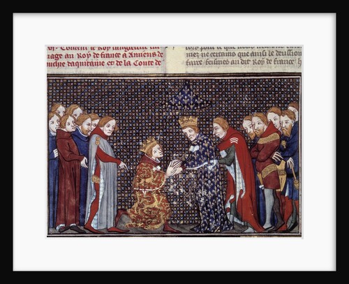 Edward III of England, paying homage to Philip VI of Valois by Anonymous