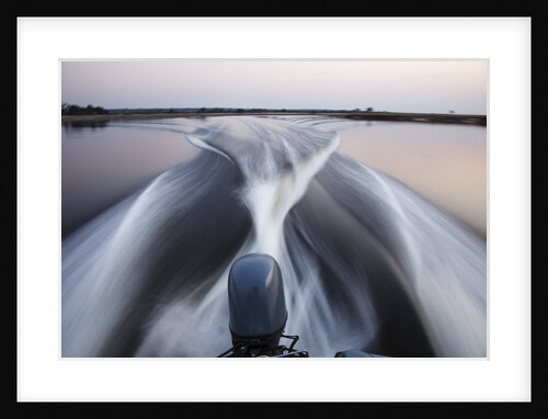 Boat wake on Chobe River by Anonymous