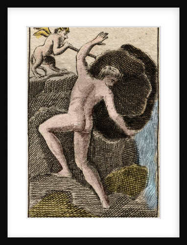 Sisyphus Pushing His Stone up a Mountain by Anonymous