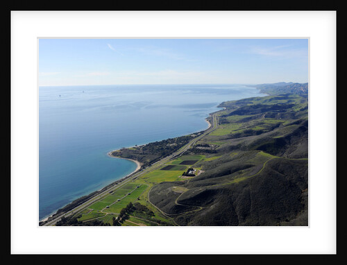 Aerial view of the Pacific Coast Highway in Capitan, California by Anonymous