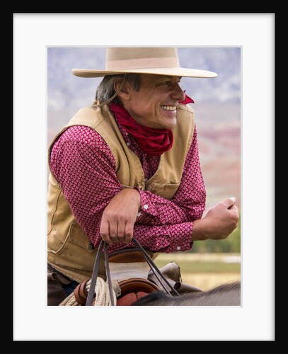 Cowboy on Horse back watching the country by Anonymous