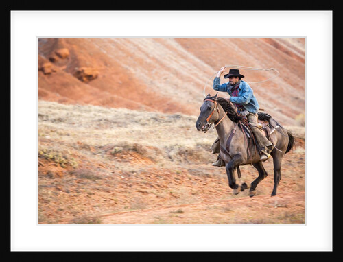 Cowboy at Full Gallop by Anonymous
