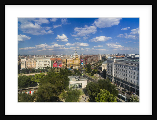 Pest, Belvaros, St. Stephen's Basilica, Erzsebet Square and the town from the panoramic wheel by Anonymous