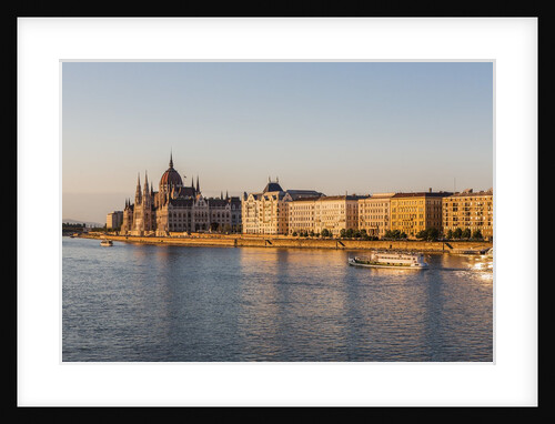 Pest, the river Danube and the Hungarian Parliament Building by Anonymous