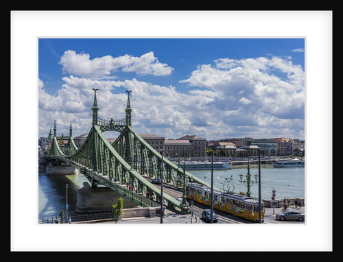 Szabadsag hid (Liberty Bridge or Freedom Bridge), River Danube and the town of Pest by Anonymous