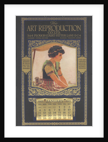 The Art Reproduction Company calendar, 1925. Artist: Wilfred Fryer by Anonymous